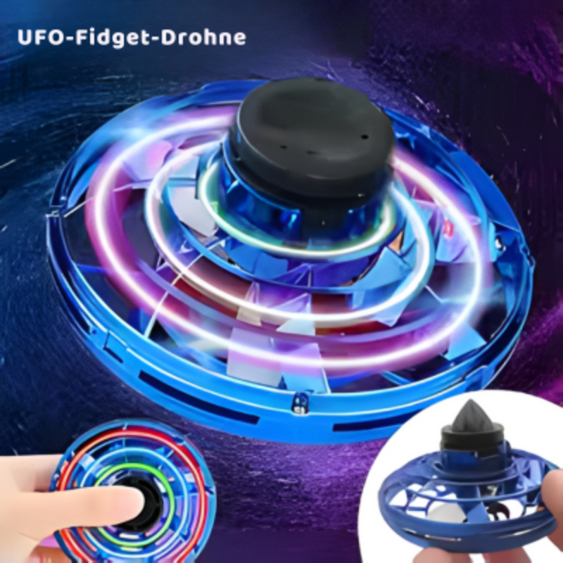 Fliegender LED Kreiselball im UFO-Design