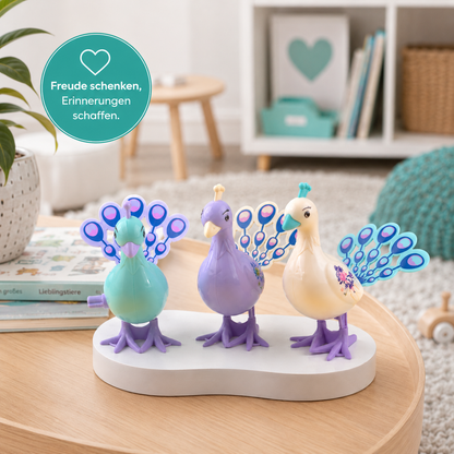 Klassischer Uhrwerk-Pfau – Kreatives Spielzeug ohne Batterien