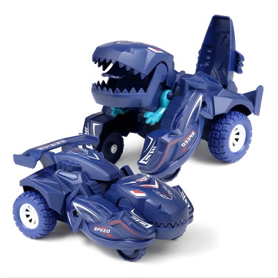 2-in-1 Dino Transformationsauto – Aktion, Geschwindigkeit & Überraschung Blau