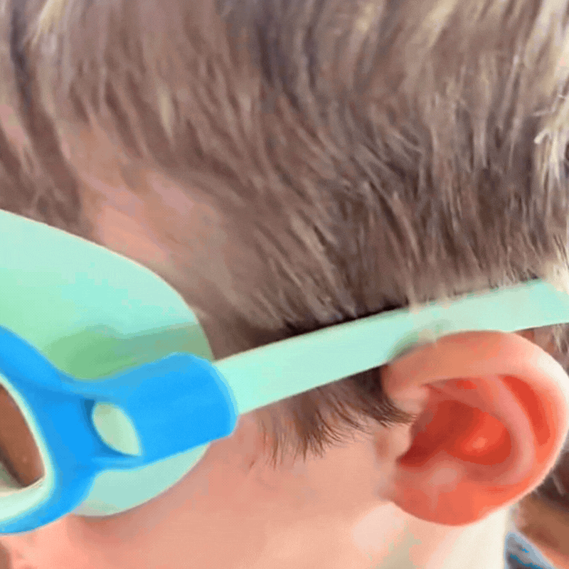 Schwimmbrille für Kinder mit Nasenabdeckung & Komfort-Silikondichtung