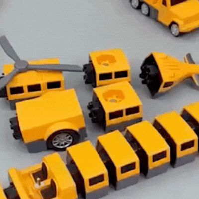 Magnetisches Bauset – Fahrzeuge & Roboter in einem!