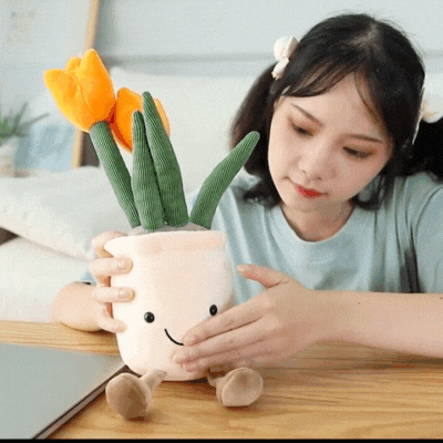 Kuschelige Tulpen-Plüschpflanze – fröhliche Deko fürs Kinderzimmer