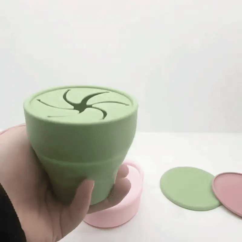 Baby Silikon Snackbecher – Auslaufsicher, sicher & tragbar für Kleinkinder