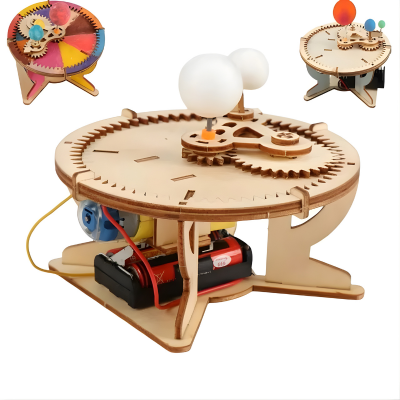 Mechanisches Sonnensystem aus Holz – Lernen durch Bewegung & Spaß