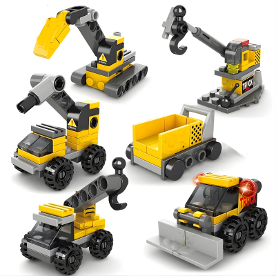 6-in-1 DIY Baustellen-Fahrzeuge – Bauen, Lernen & Smart Spielen