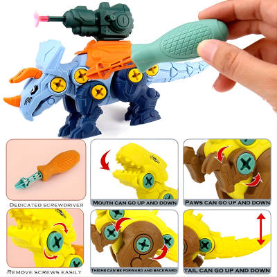3-in-1 DIY Dino Schraubspielzeug – Lernen, Bauen & Staunen