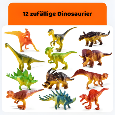 Dino Transport-LKW – Aktion, Fantasie & Spielspaß für Kinder Zufällige 12 Stück