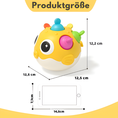 Pufferfish Bell Baby Shaker – Sensorik Spielzeug für frühe Entwicklung