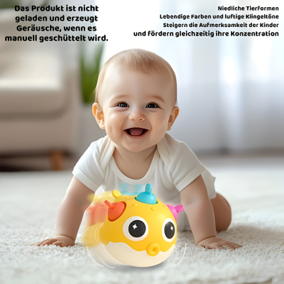 Pufferfish Bell Baby Shaker – Sensorik Spielzeug für frühe Entwicklung