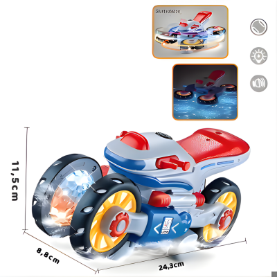 Bewegendes Motorrad-Spielzeug mit Musik & Licht für Kinder