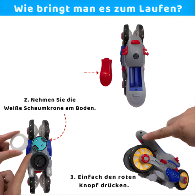 Bewegendes Motorrad-Spielzeug mit Musik & Licht für Kinder