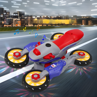 Bewegendes Motorrad-Spielzeug mit Musik & Licht für Kinder