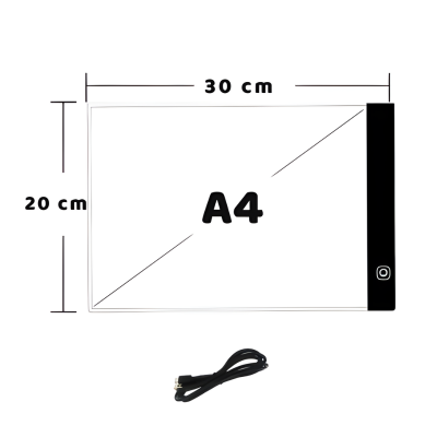 Kreatives LED Zeichenbrett – Mit 3 Helligkeitsstufen & Spaß-Garantie A4-3 Level Dimmable