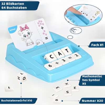2-in-1 Vorschul Lernspiel – Buchstaben, Wörter & Zahlen lernen
