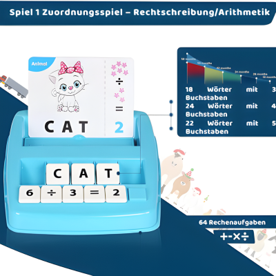 2-in-1 Vorschul Lernspiel – Buchstaben, Wörter & Zahlen lernen