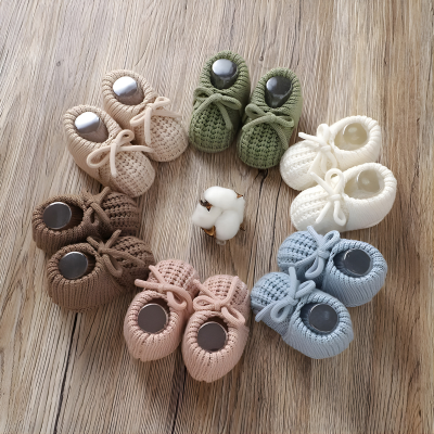 Weiche Baby Strickschuhe – Atmungsaktiv & Sicher 0–18 Monate