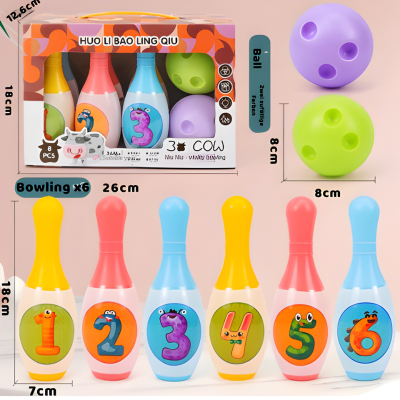 Lern-Bowling für Kinder – Spielen, Zählen & Bewegung vereint mao 1 Stück