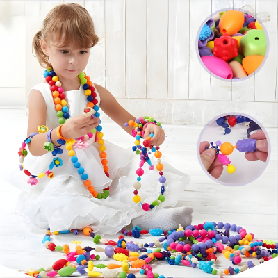 100er Pop Perlen DIY Schmuckset – Kreativ & Prinzessin-Spaß