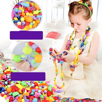 100er Pop Perlen DIY Schmuckset – Kreativ & Prinzessin-Spaß