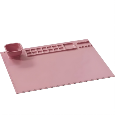 Multifunktionale Silikon-Malunterlage für kreative Meisterwerke Rosa