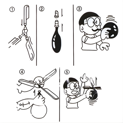 Ballon-Helikopter Satz– Fliegender Spaß für Kinder & Parteien!