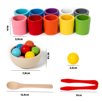 Montessori Farbspiel-Becher – Farben & Formen spielerisch lernenc