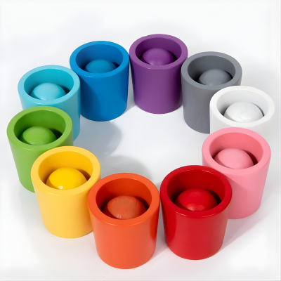 Montessori Farbspiel-Becher – Farben & Formen spielerisch lernenc