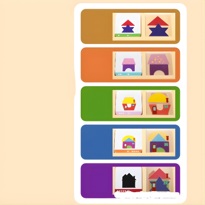 Haus Design Puzzle – Montessori Logikspiel für Kinder
