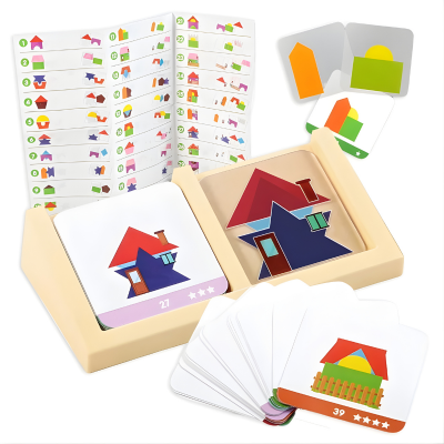 Haus Design Puzzle – Montessori Logikspiel für Kinder
