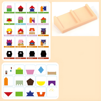 Haus Design Puzzle – Montessori Logikspiel für Kinder