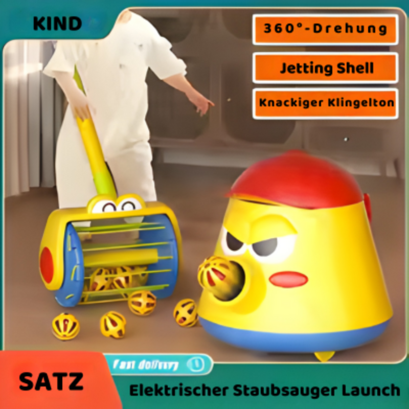 Elektrischer Kinderstaubsauger mit Ball-Funktion