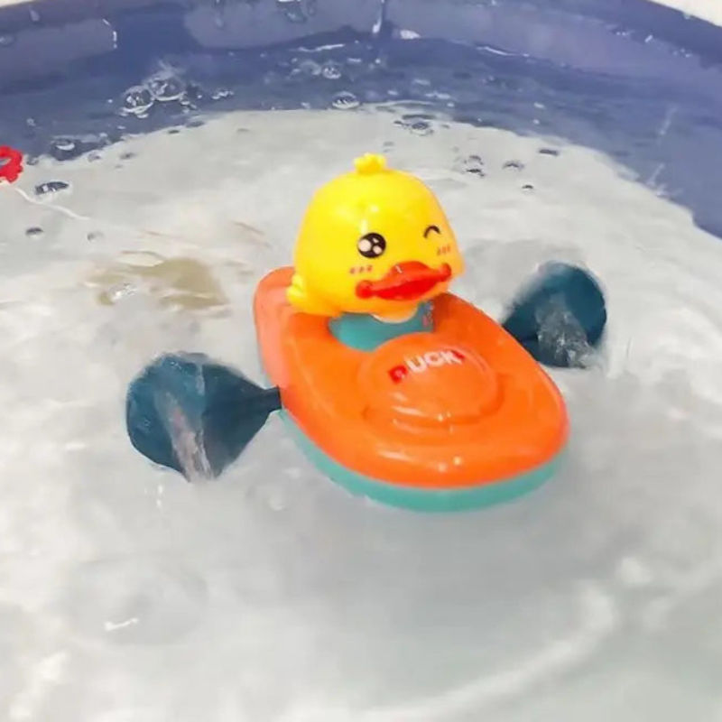 Kleines Entenboot – Spaß & Lernspielzeug für sterben Badewanne Ente Blaues Kanu