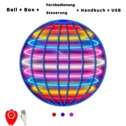 Magischer schwebender LED Ball mit bunten Lichtern Blau