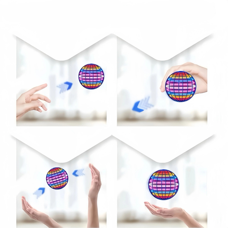 Magischer schwebender LED Ball mit bunten Lichtern