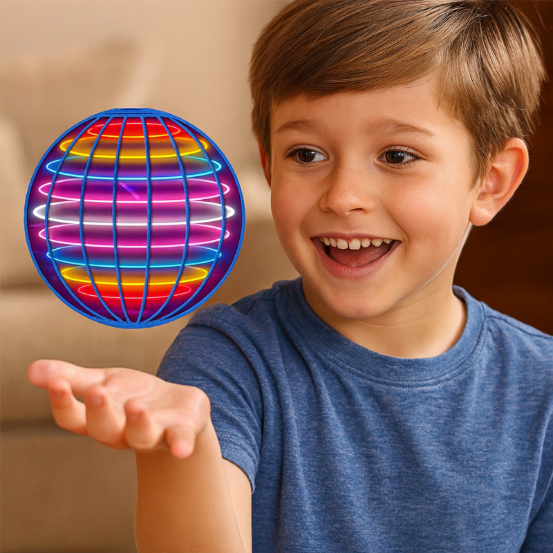 Magischer schwebender LED Ball mit bunten Lichtern