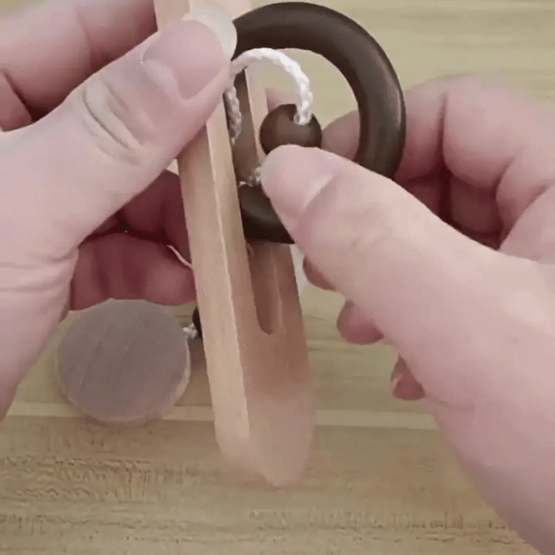 Holz Denkspiel IQ Puzzle – Knobelspiel für Kinder & Erwachsene