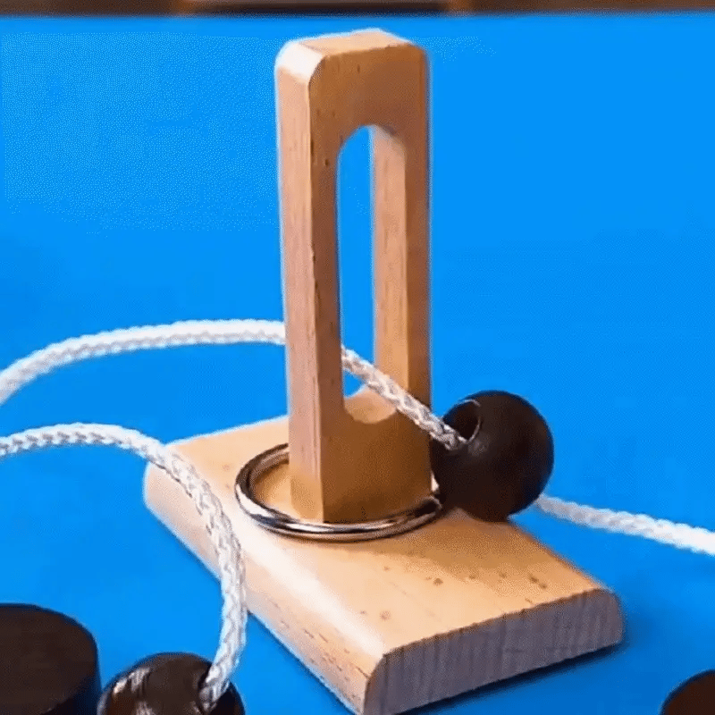 Holz Denkspiel IQ Puzzle – Knobelspiel für Kinder & Erwachsene