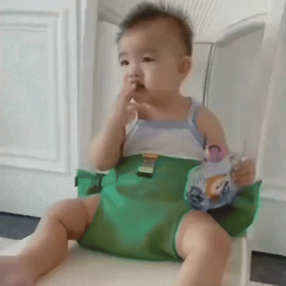 Faltbarer Sicherheitsgurt für Babys – Sicher & bequem überall essen!