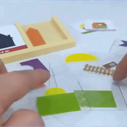 Haus Design Puzzle – Montessori Logikspiel für Kinder