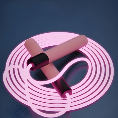LED Springseil für Kids & Erwachsene – Leuchtender Fitness-Spaß Rosa