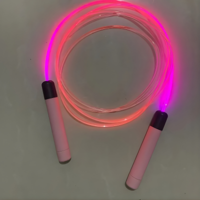 LED Springseil für Kids & Erwachsene – Leuchtender Fitness-Spaß TPU-Modelle Rosa