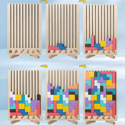 Baustein & Puzzle-Spiel – Eltern-Art Spaß & logisches Denken