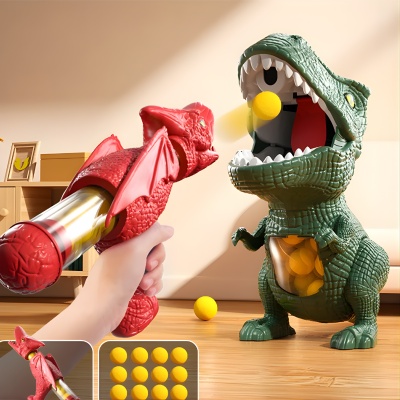 Interaktiver Dino Ball Schütze– Spiel, Aktion & Lernen vereint Dinosaurier-1 (1 Blaster)