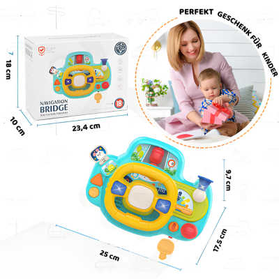 Interaktives Lenkrad für Babyautos – Musik, Geräusche & Lernen