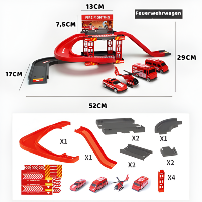 Dino Parken Schiene– Actionreiches Auto-Spielset für Kinder