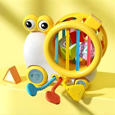 Baby Schnecke Sensorik Spielzeug mit Formen Sortierer Gelb💛