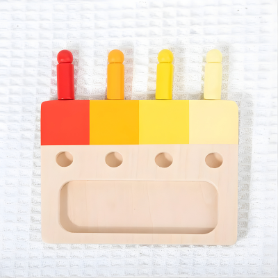 Montessori Farblernspiel aus Holz – Farben spielerisch entdecken!