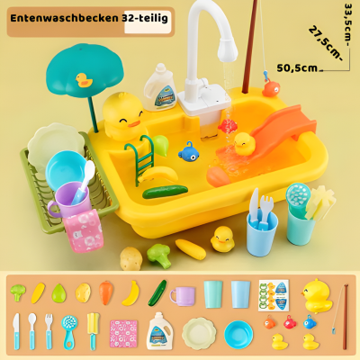 Kinder Spielküchenspüle mit fließendem Wasser – Lernen & Spielen