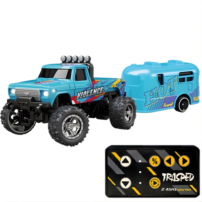 Mini Monster-Truck mit Licht & USB-C für Kinder Blau