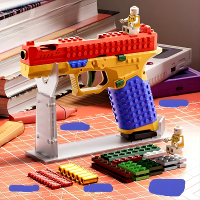 Bunte Baustein-Pistole – Lernen, Bauen & Spielen in einem!